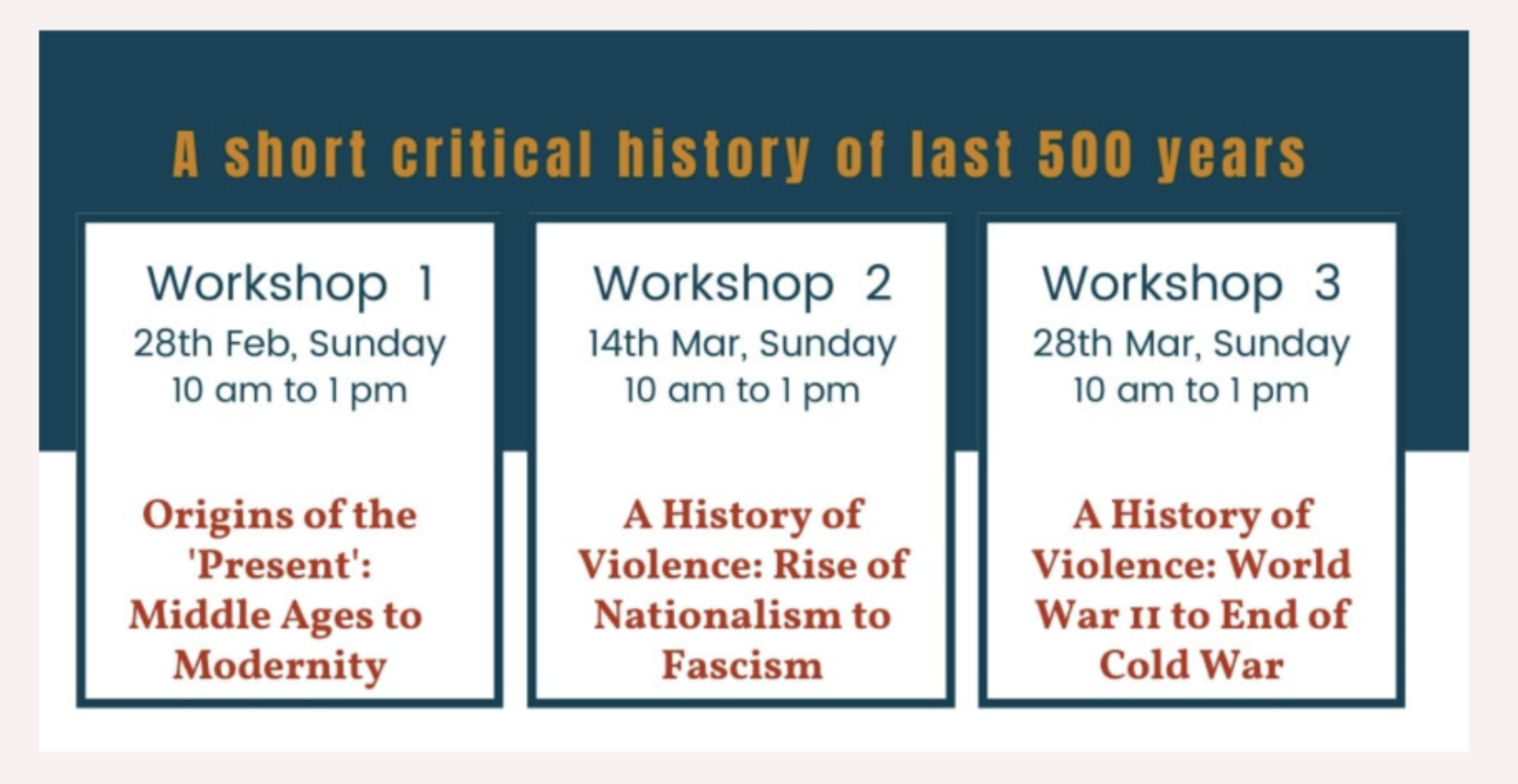 A Short Critical History of the Last 500 Years