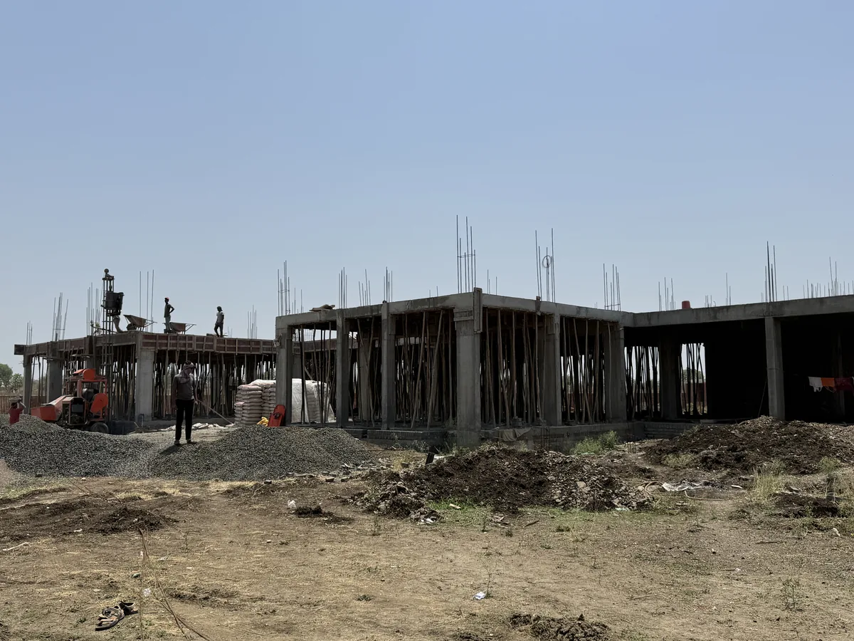Construction work in progress at Nalanda Abhiyan campus