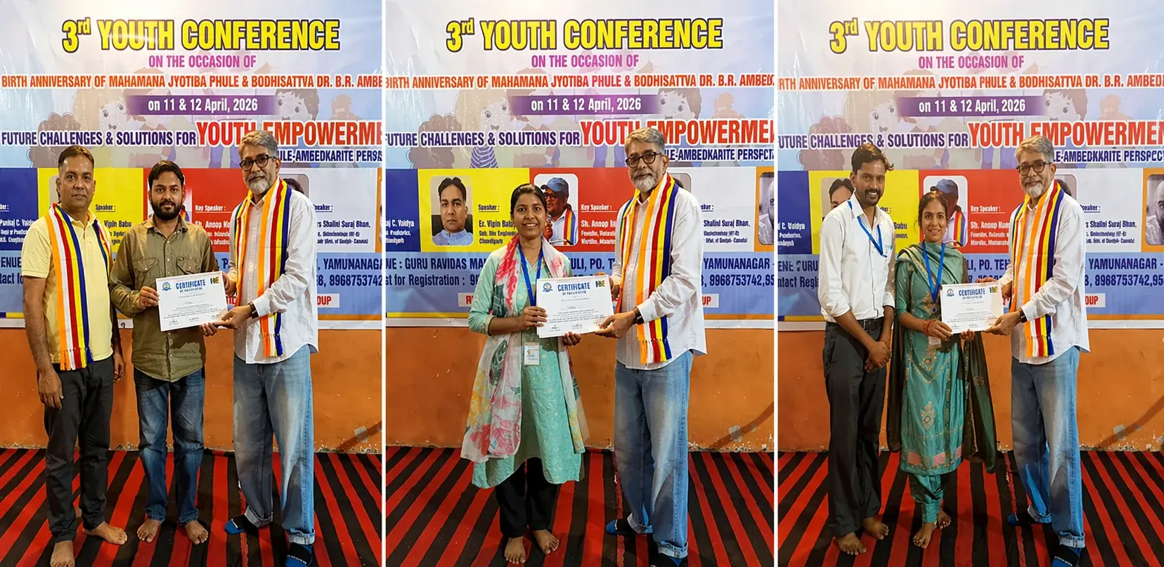Collage from the Youth Conference and workshop, Ganauli, Haryana