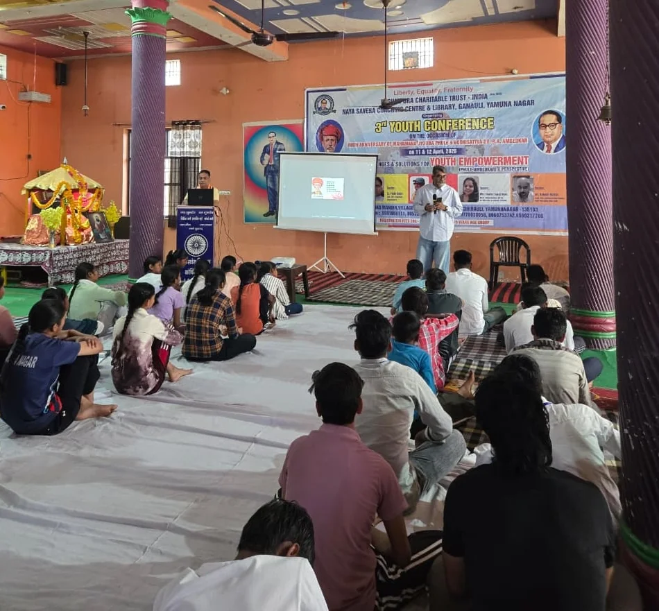 Nilesh Kumar conducting the higher education workshop in Haryana